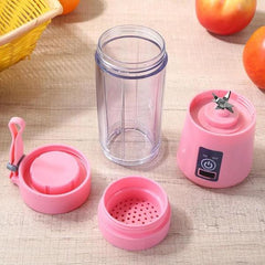 Multi-Purpose Portable USB Electric Juicer and power bank 6-Blades, Protein Shaker, Blender Mixer Cup (380 ML)