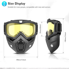 Motorbike Open Face Goggle Mask