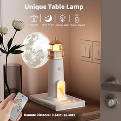 Moon Projection Lighthouse Lamp