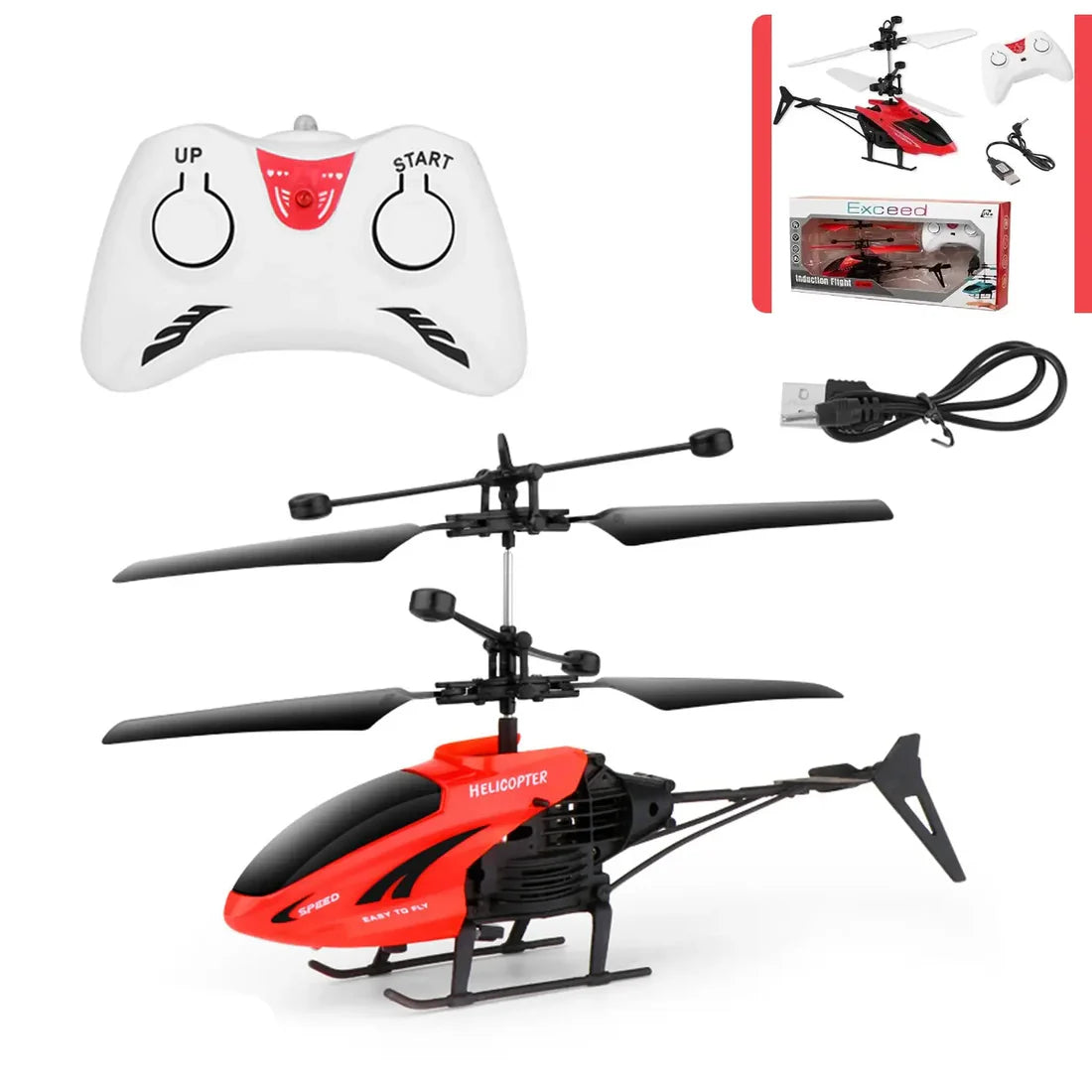 Remote Control Helicopter for Kids – USB Rechargeable RC Toy