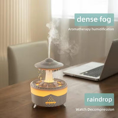 RainDrop Mist Cloud – 7-Color LED Aromatherapy Humidifier