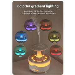 RainDrop Mist Cloud – 7-Color LED Aromatherapy Humidifier