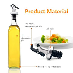 250 ml Glass Oil Dispenser Bottle with Silicon Funnel