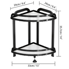 2-Tier Corner Shelf – Space-Saving Organizer for Bathroom & Kitchen