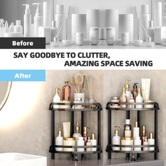 2-Tier Corner Shelf – Space-Saving Organizer for Bathroom & Kitchen