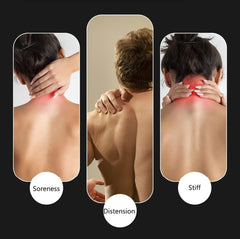 Heated Neck Massager – Portable Pulse Relief with 4 Modes & 9 Intensities (Red)