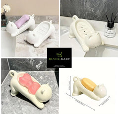 Cute Cat Self-Draining Soap Holder