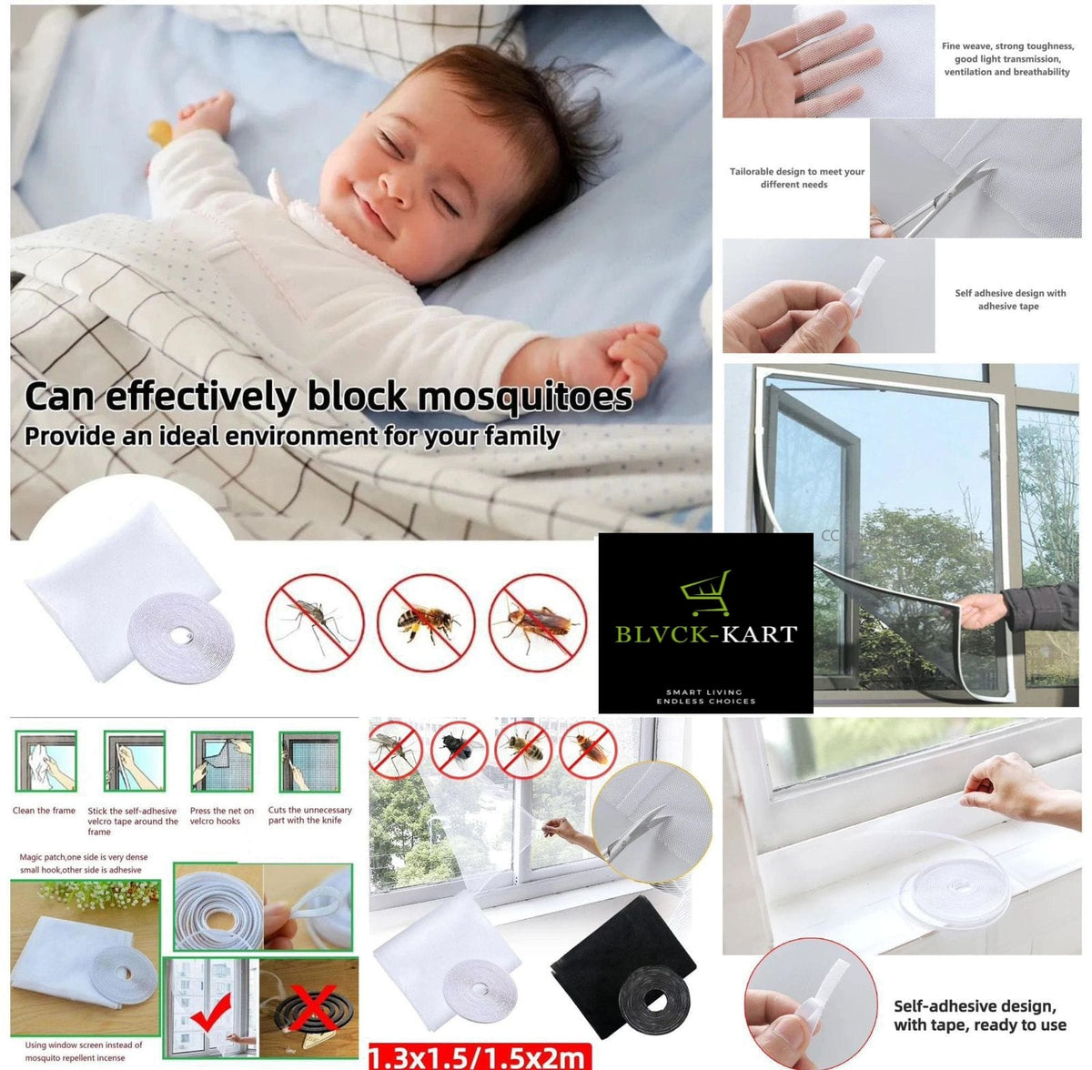 DIY Window Mosquito Net