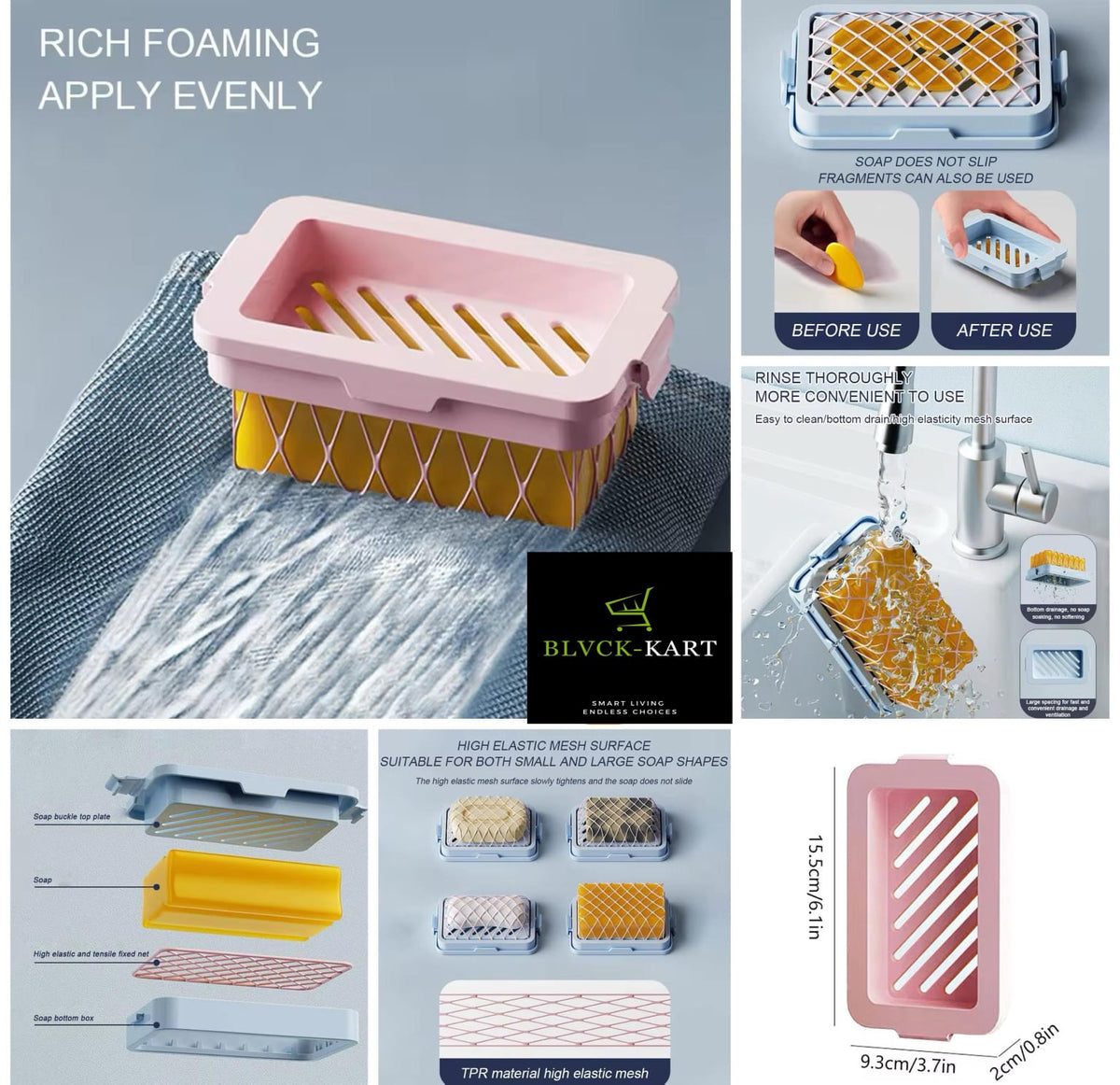 High Elasticity Travel Mesh Lathering Soap Box